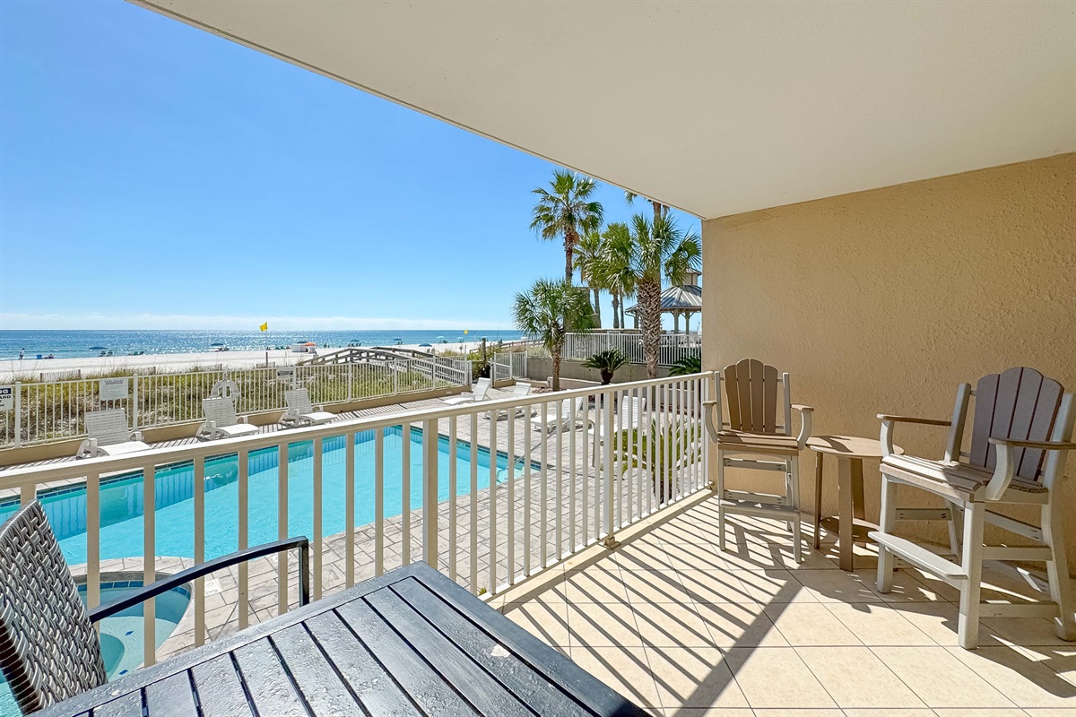 Unobstructed ocean views from your private balcony. Experience the tranquility and beauty of the sea from the comfort of your own space.