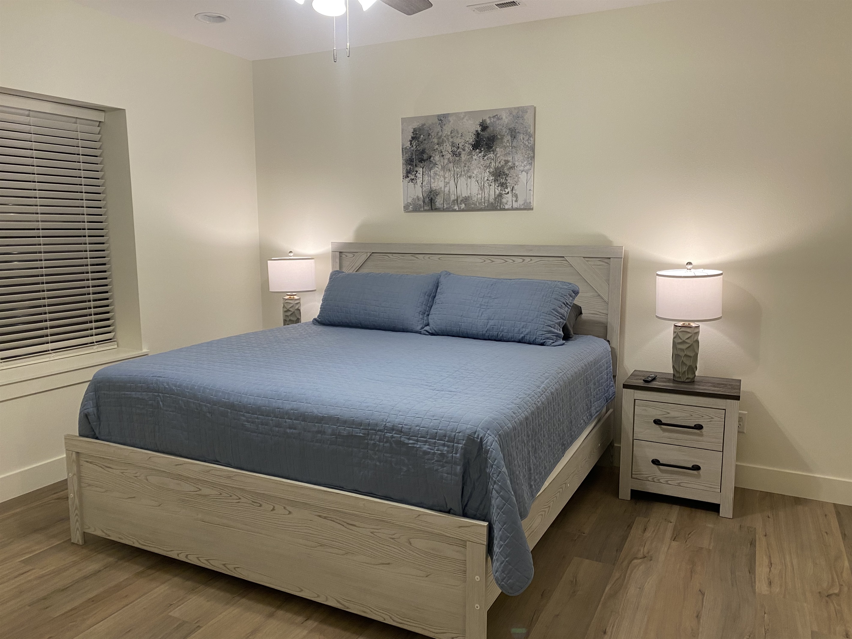Lower level king bedroom with master shower