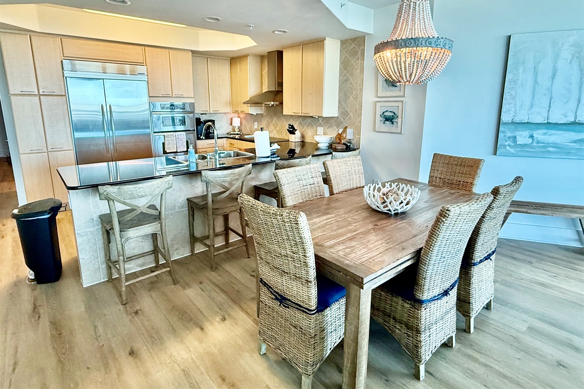 Our spacious dining and kitchen areas.