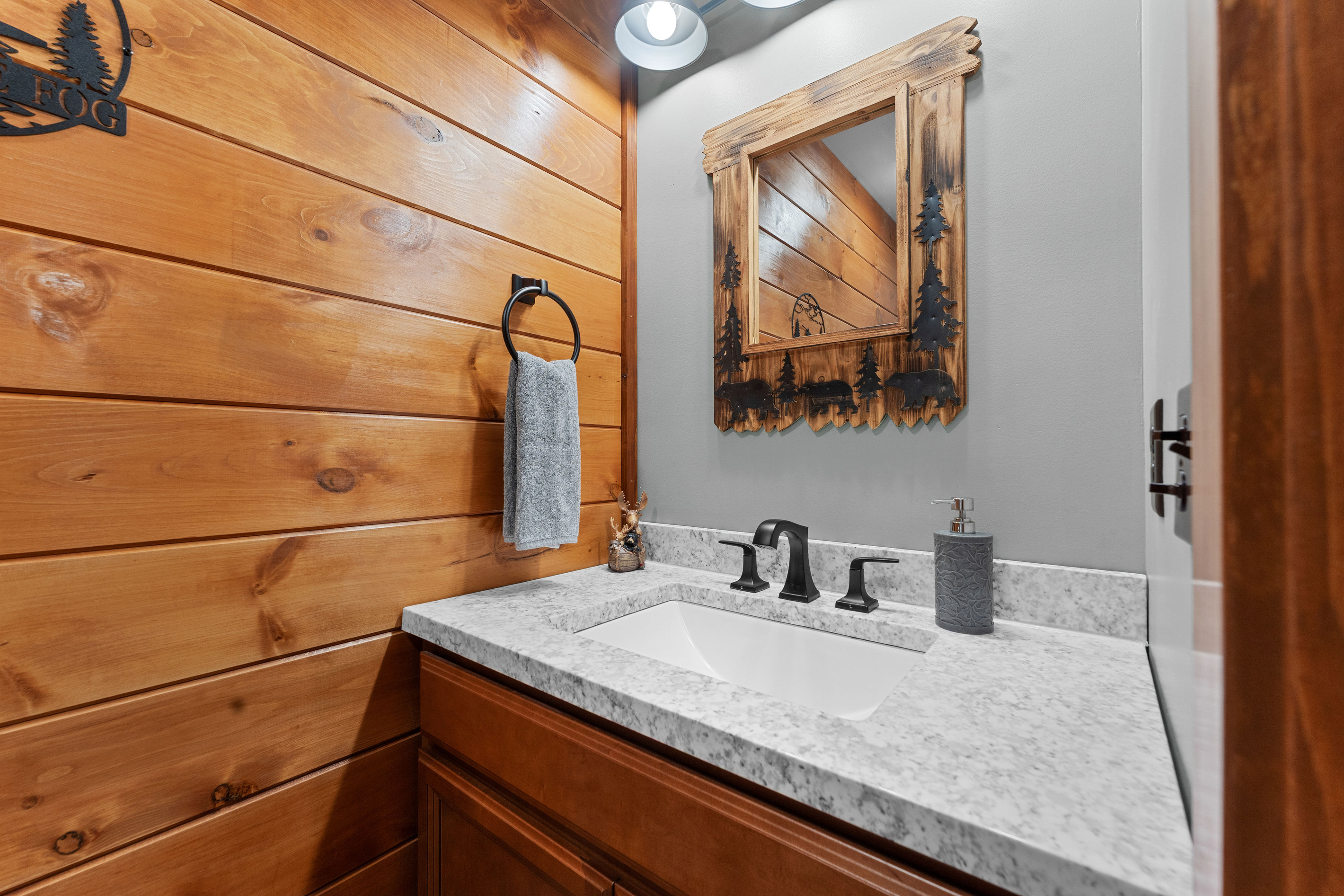 Half Bath On Main Level Off Of The Living Room