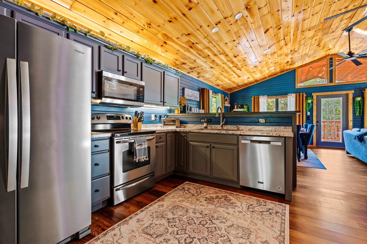 Cook out in a full sized kitchen ready for creating a feast