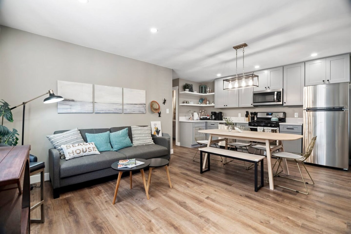 Living room and Kitchen