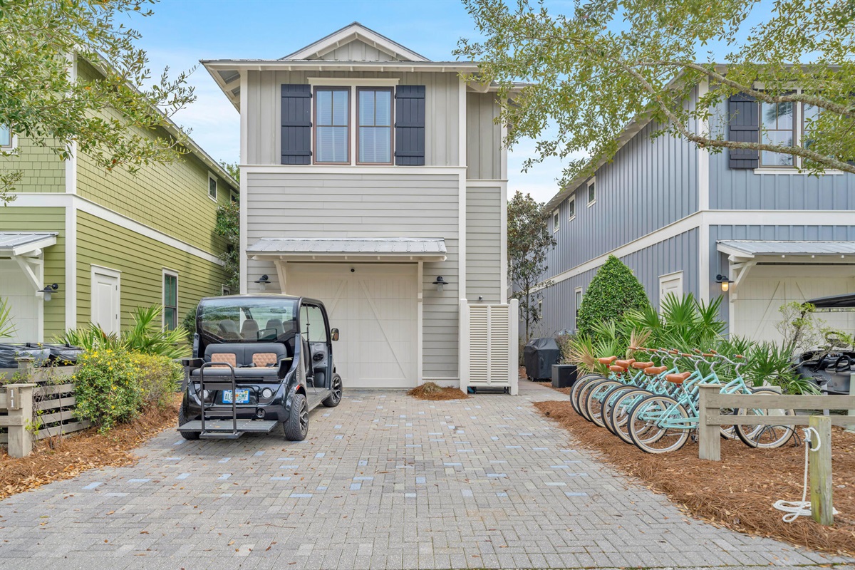 Private parking for multiple vehicles.