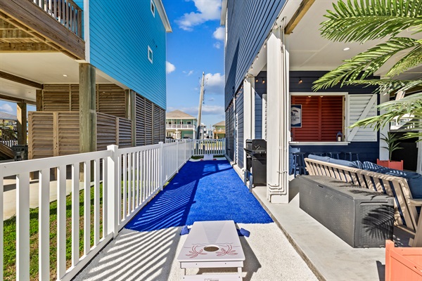 Yard Game Court for all the yard games! Court is regulation size for Corn Hole.