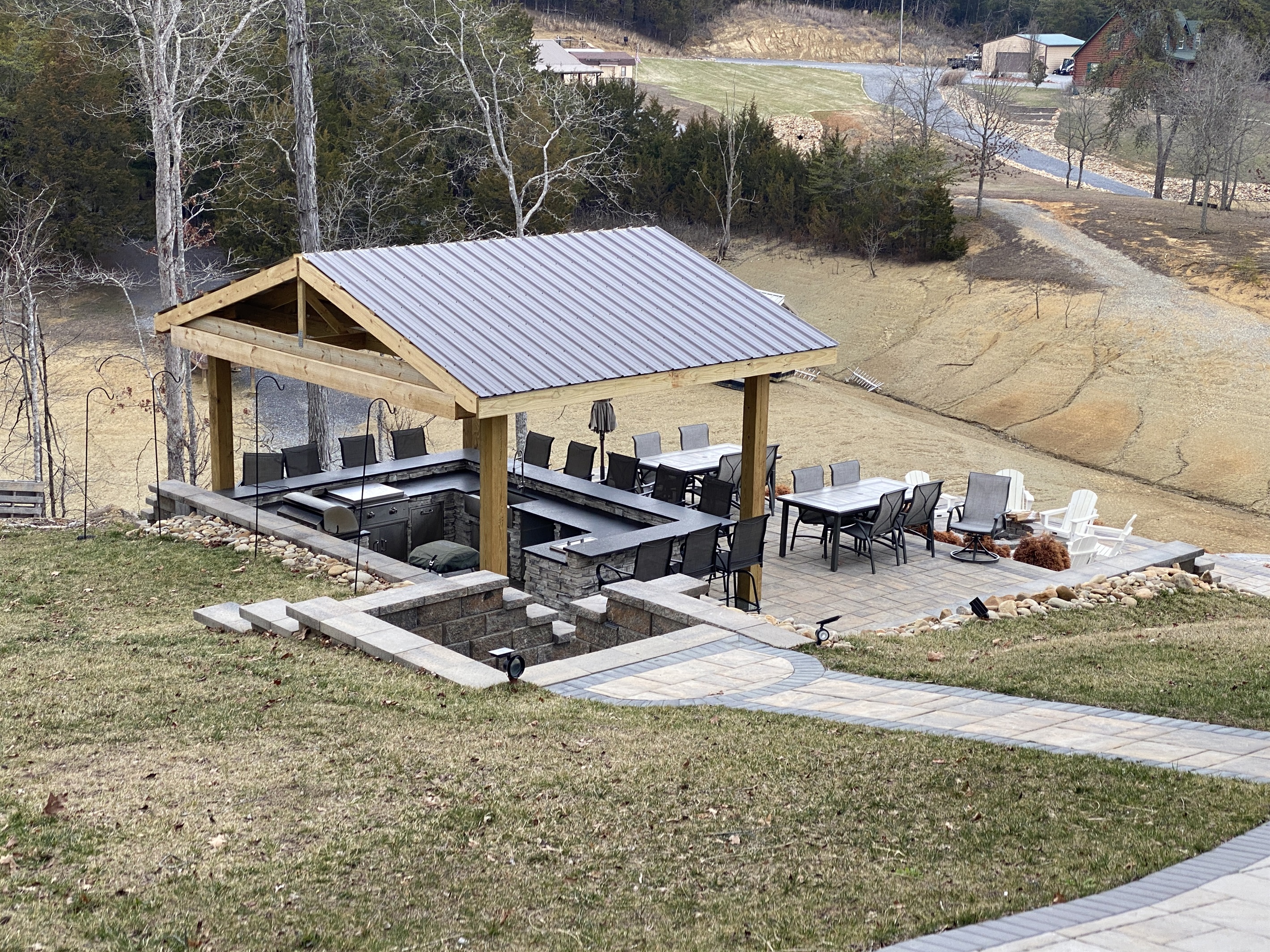Pavillion with new Roof Installed March 15 2024