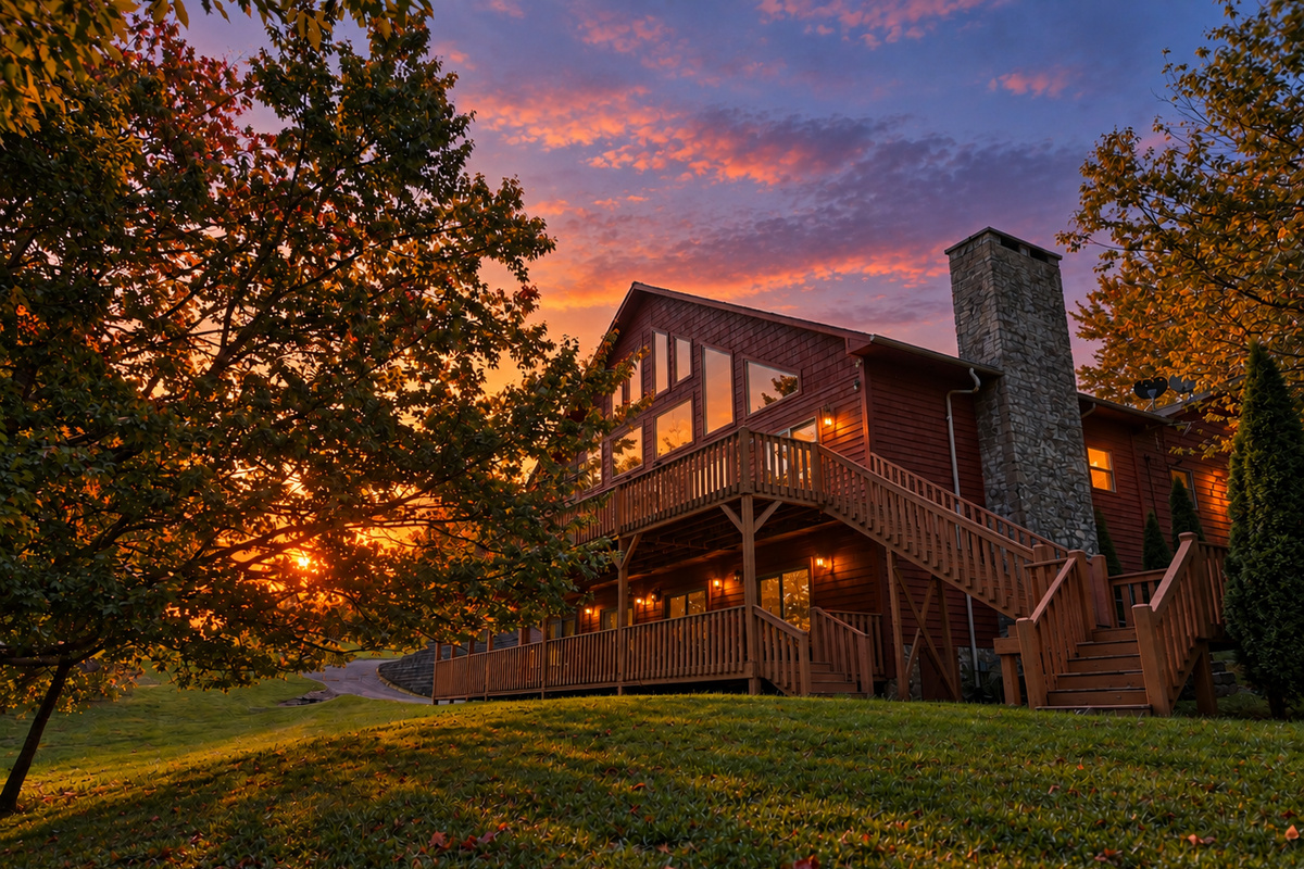 Twilight Autumn Cabin Retreat