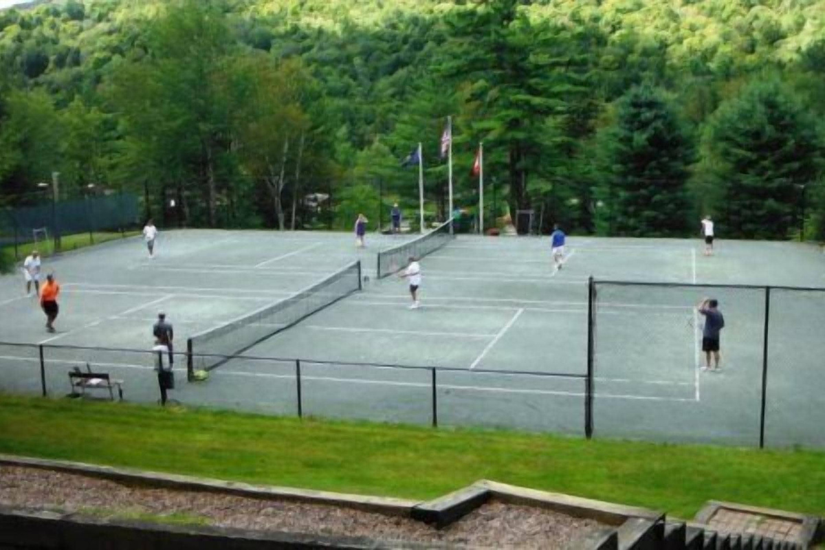 Several tennis and pickleball courts on property