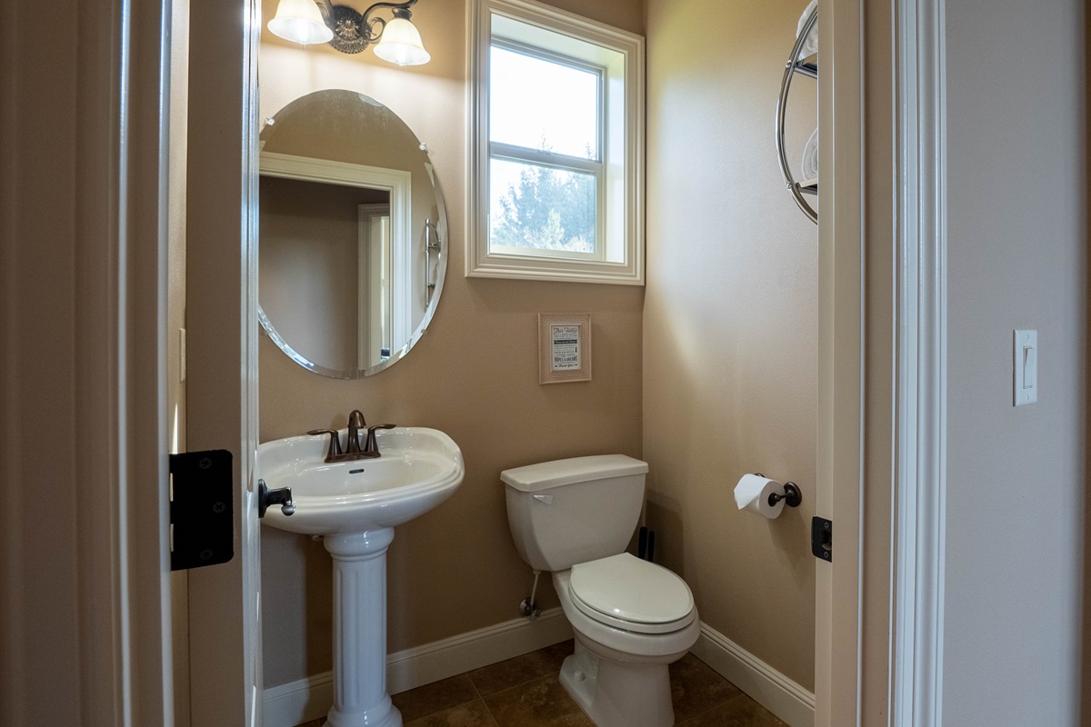 Half bath /  powder room on main floor.
