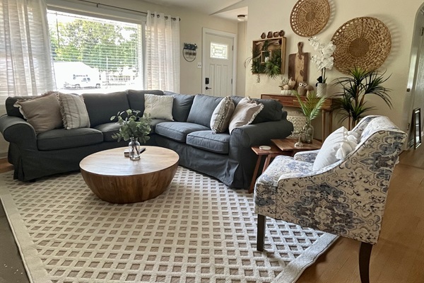 Comfortable living room with abundant natural light
