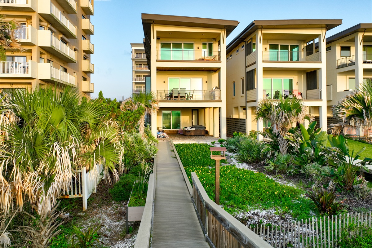 Walk straight to the beach from your doorstep - no streets, just sand and sea