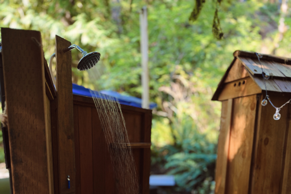 Hot water shower available!