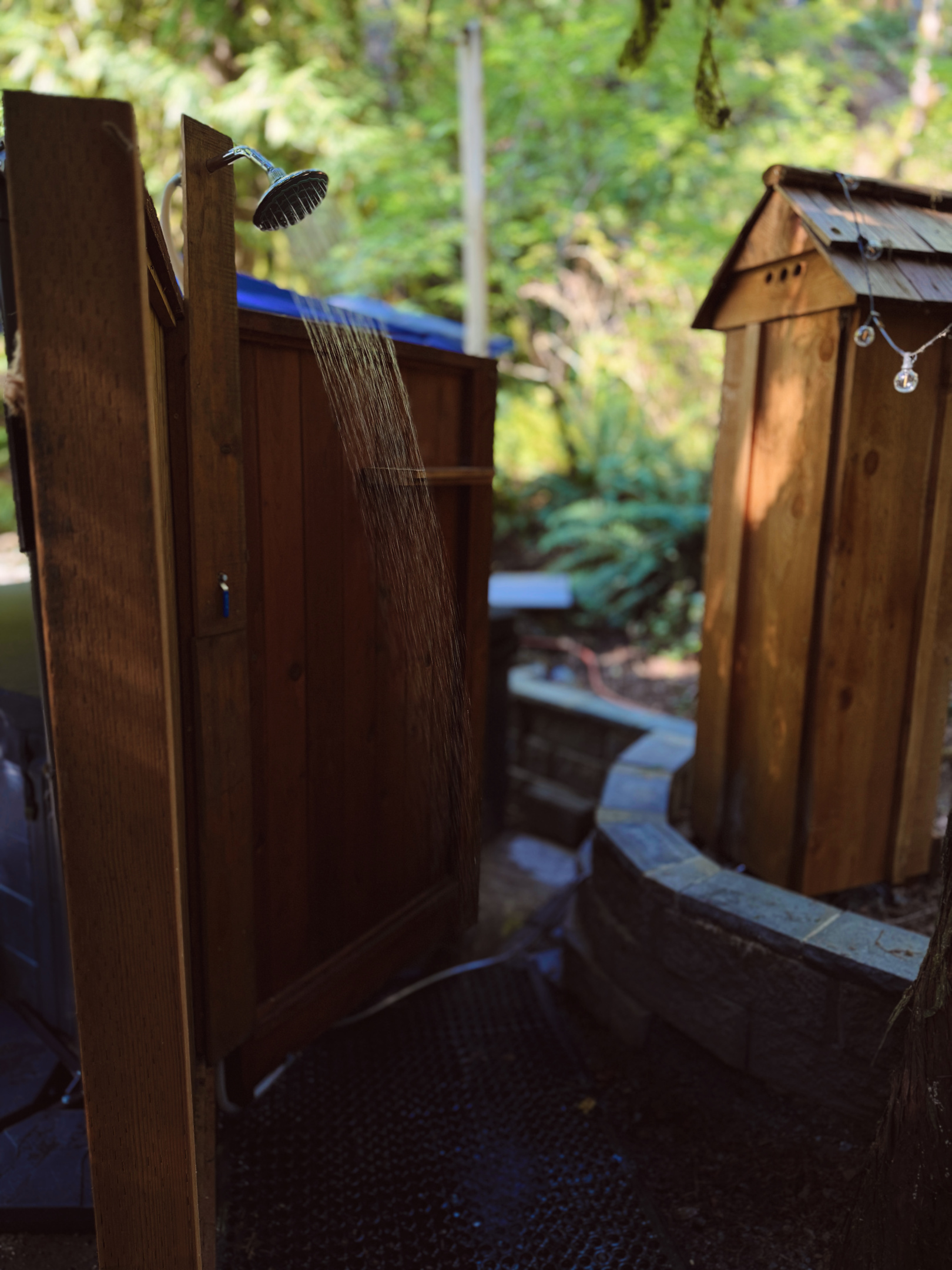 Hot water shower available!