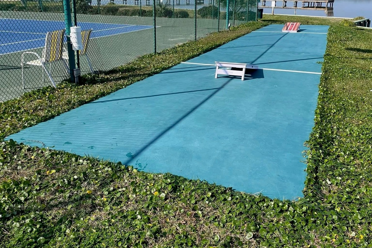 Family fun with corn hole