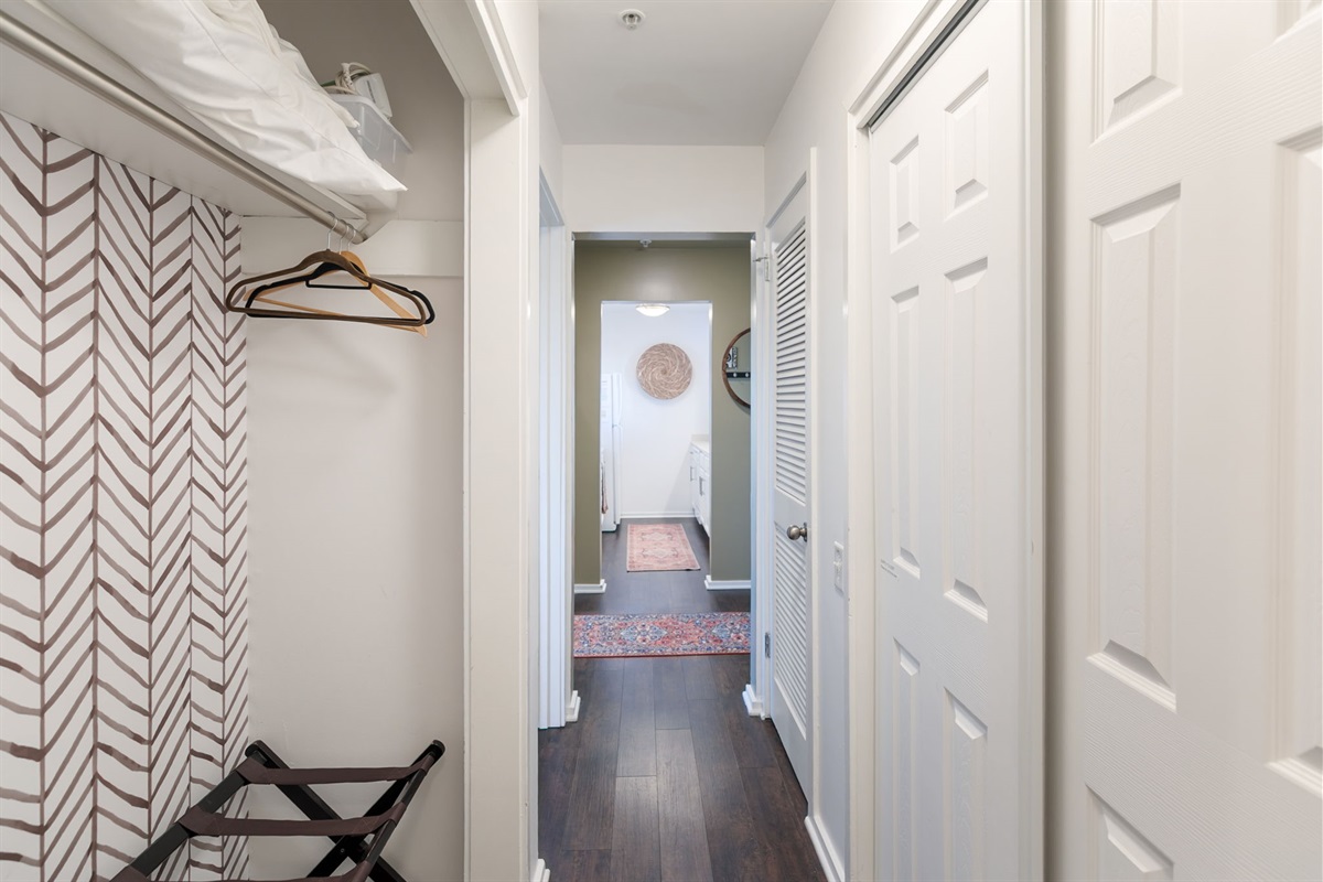 Space to hang your clothes and luggage