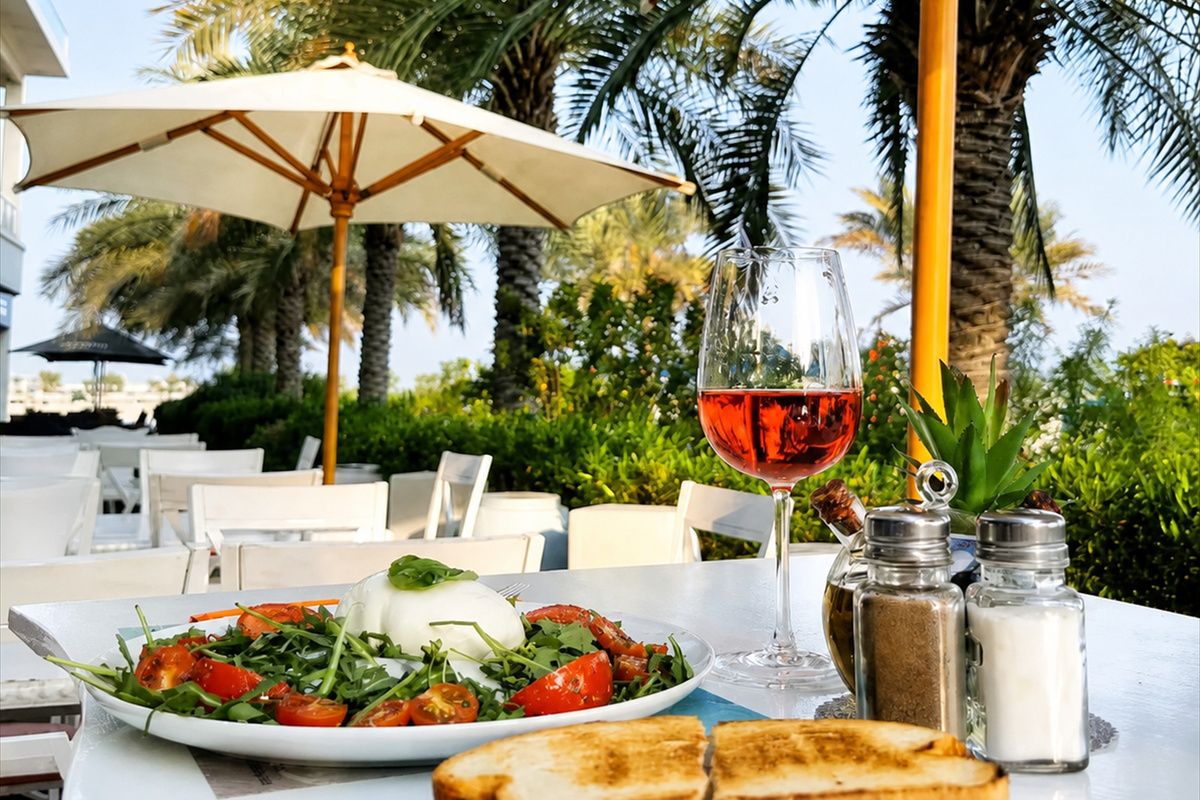 Licensed restaurants & bars in the building by the beach