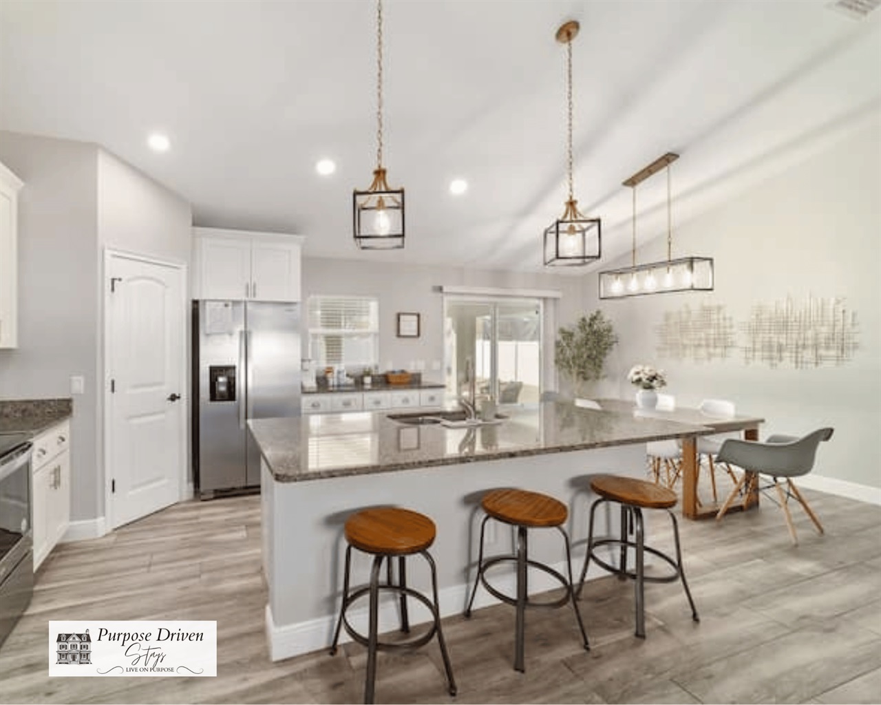 Whether you're preparing family meals or enjoying morning coffee, this beautifully designed kitchen offers comfort, convenience, and style at every turn.