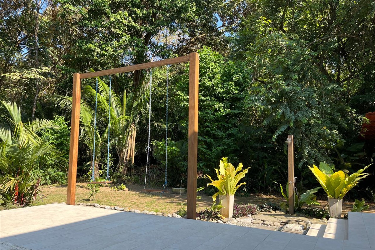 Swings to entertain kids during their stay