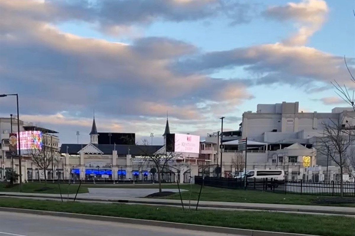 Exterior View of Churchill Downs from Airbnb
