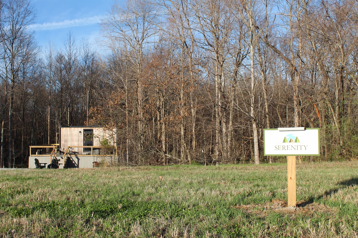 View of the front of the cabin.