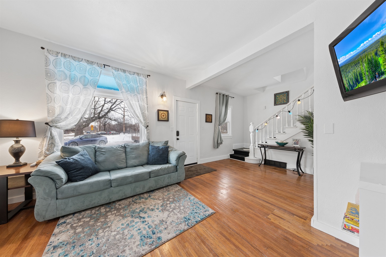 The Roku-enabled TV offers access to all your own streaming services.