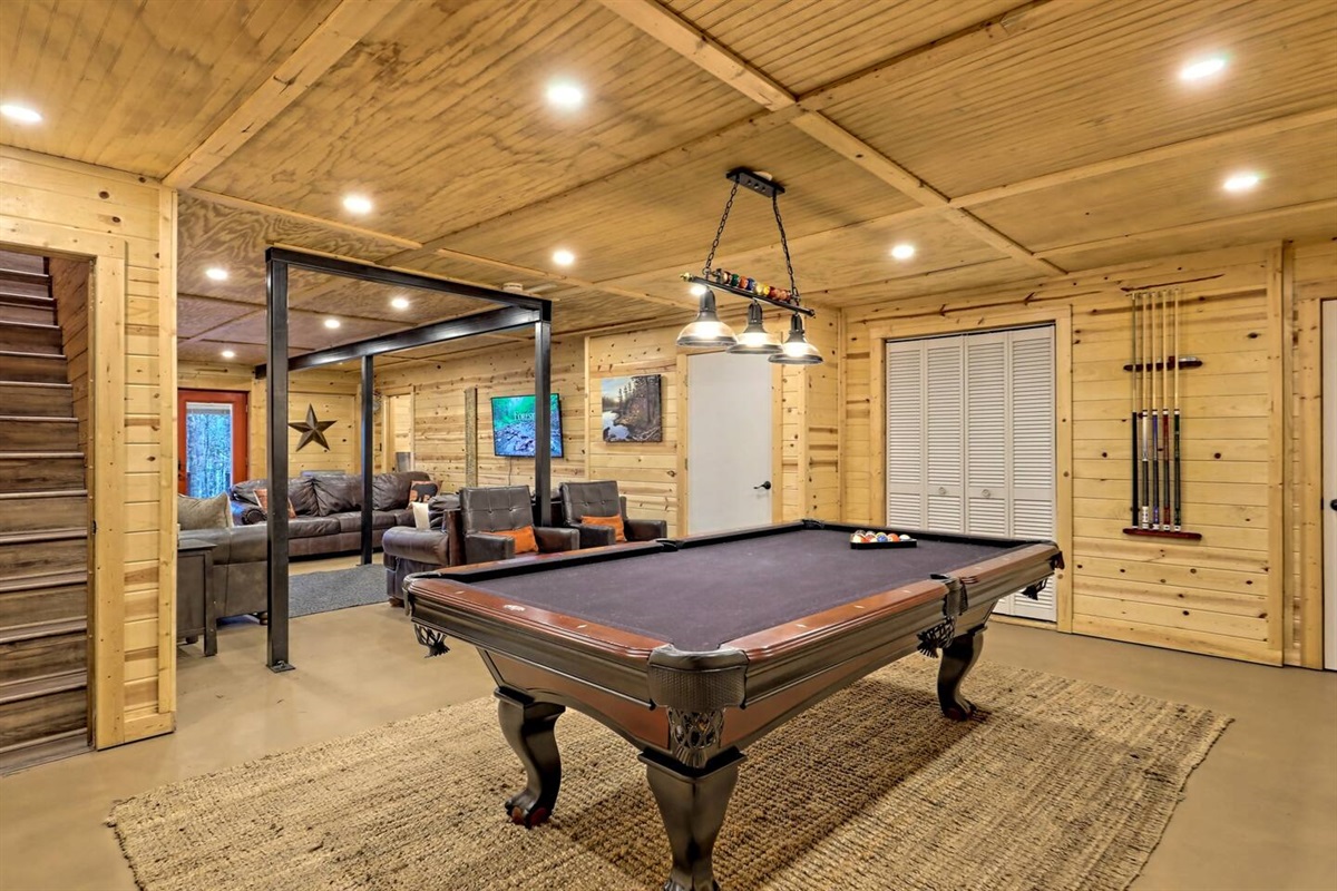 Pool Table in the Game Room