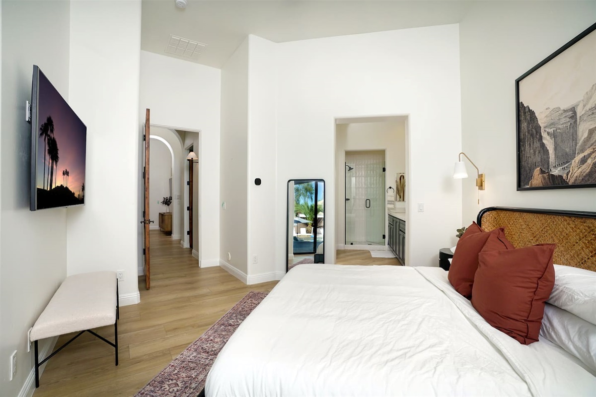 Bedroom four with ensuite bathroom.