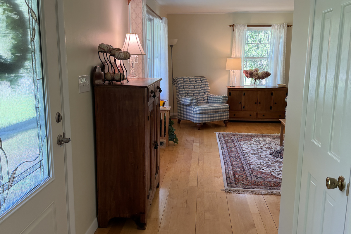 Front entrance and living room