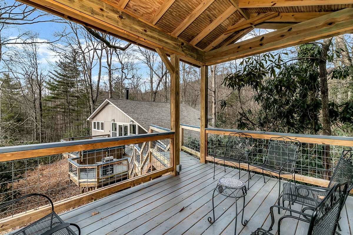 Seating in "treehouse"