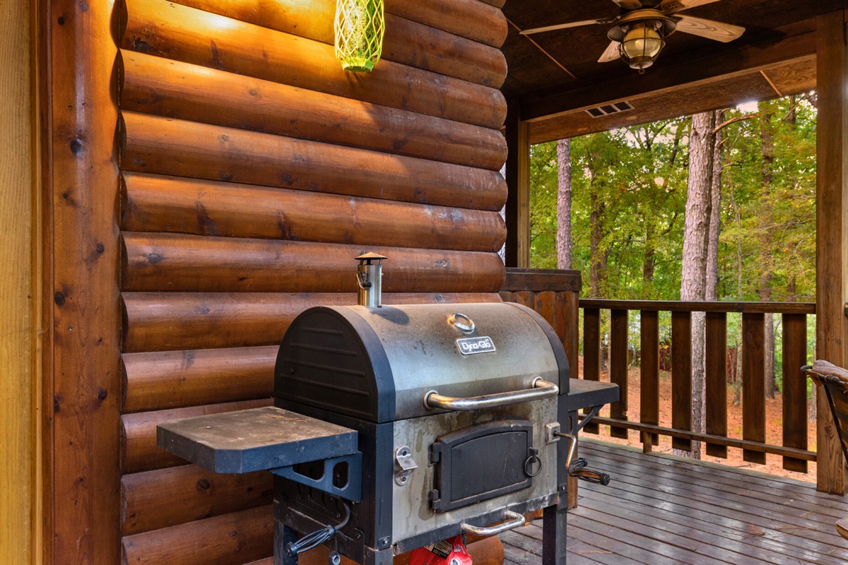 Fire up the grill on the deck for a mountain-style cookout.