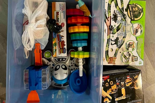 Toys to keep kids occupied. Toys for various ages. We (and future little guests) appreciate keeping toys organized!