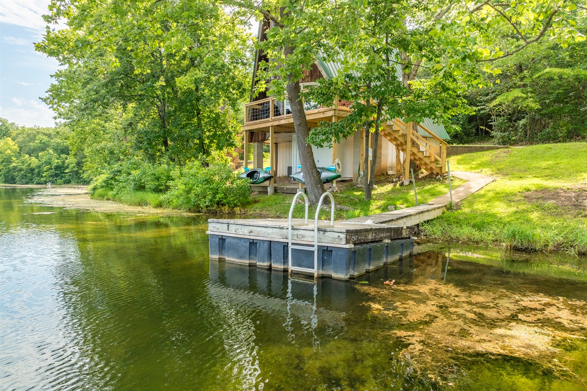 Floating dock for fishing or just being closer to the water.