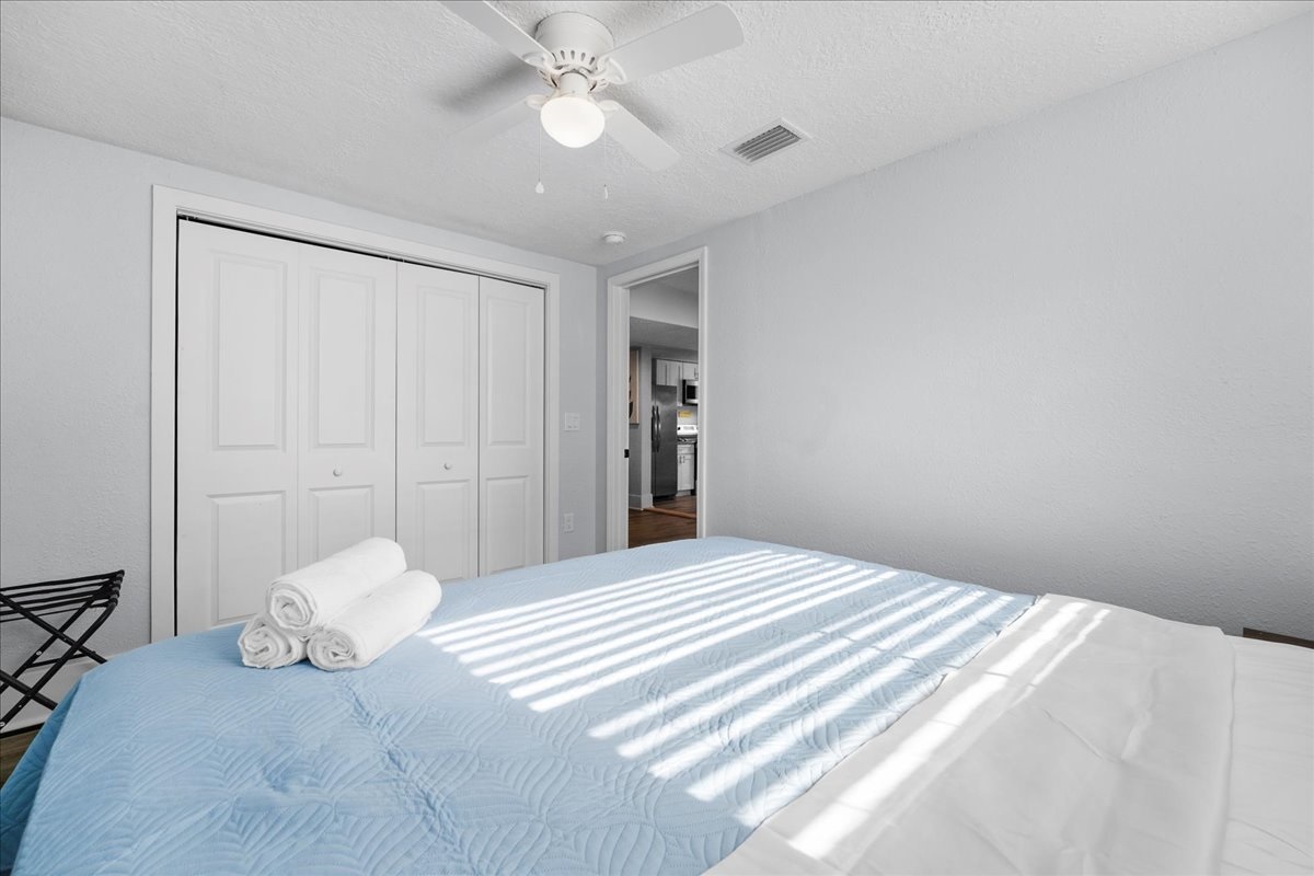 Large King bedroom with natural light