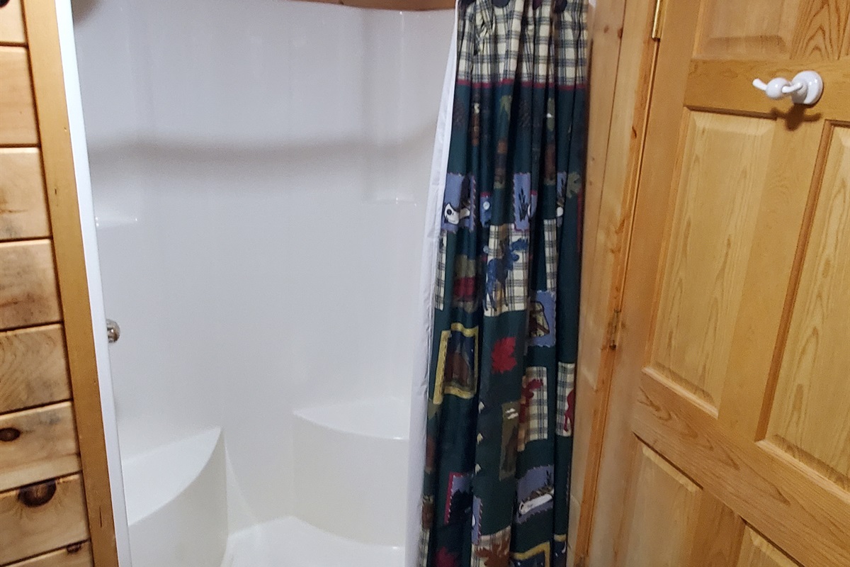 Enjoy a fresh shower in our walk-in shower unit.