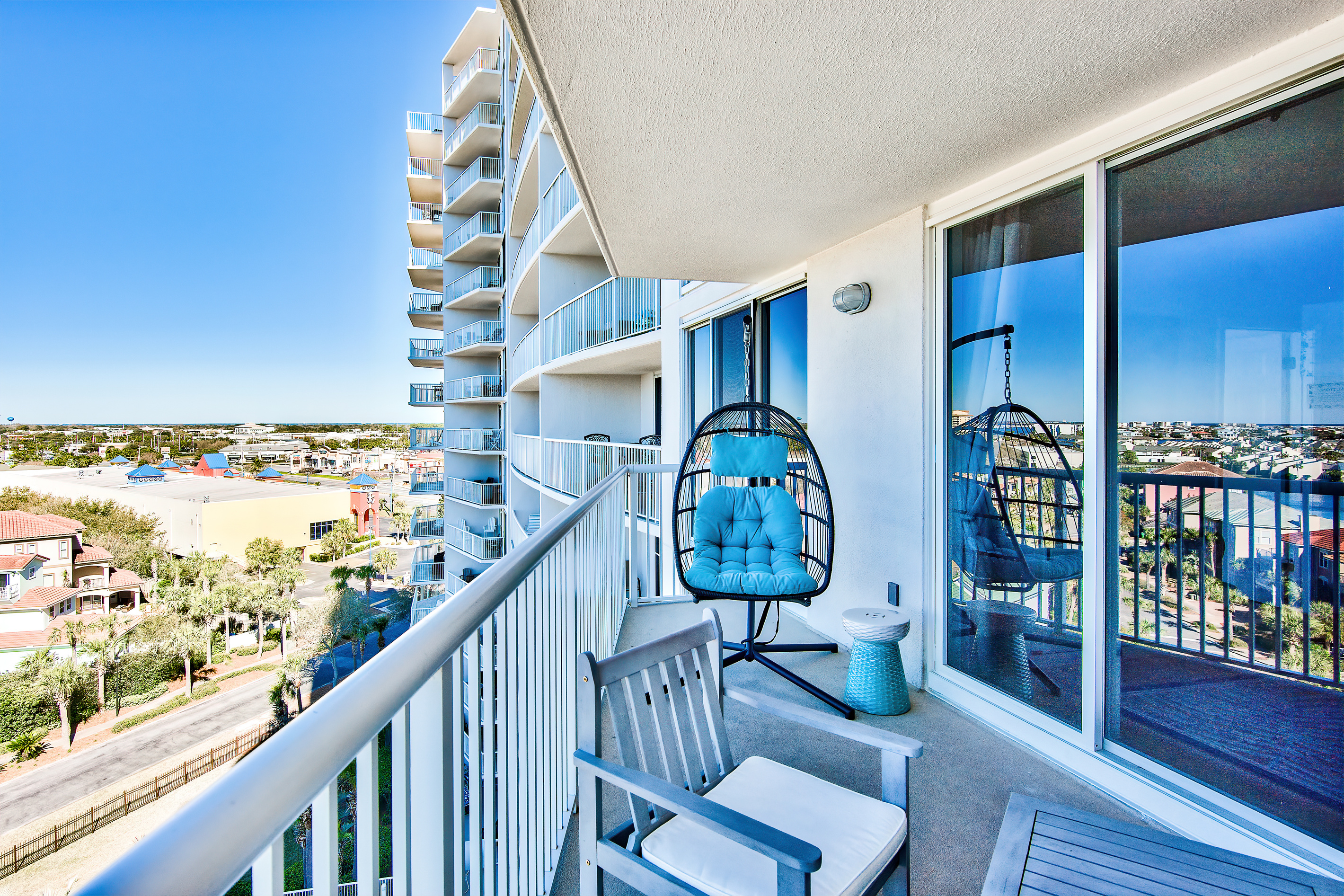 Sip your morning coffee on the large balcony.