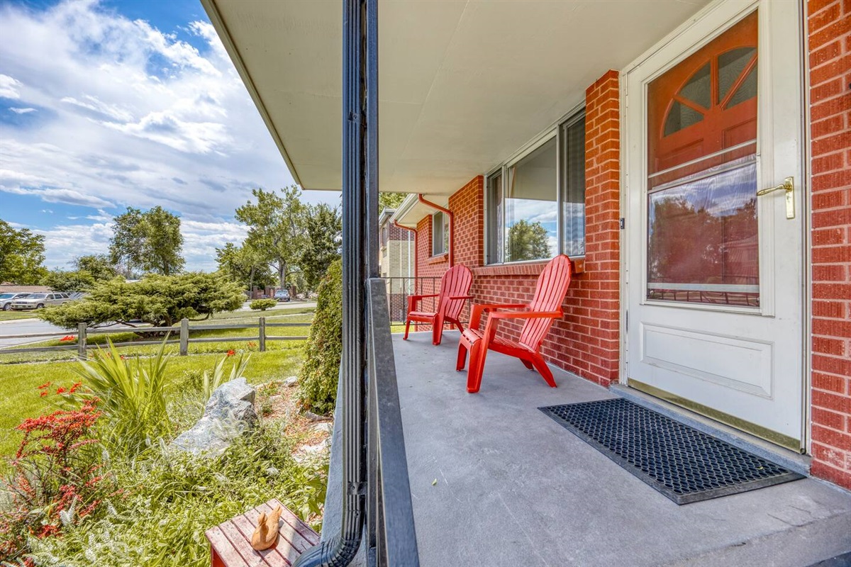 Enjoy time outside, on your own private porch.