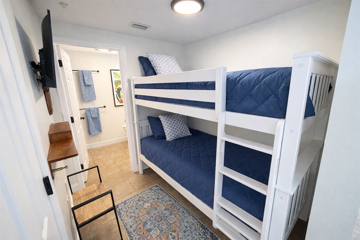 Bunk area with flatscreen TV!
