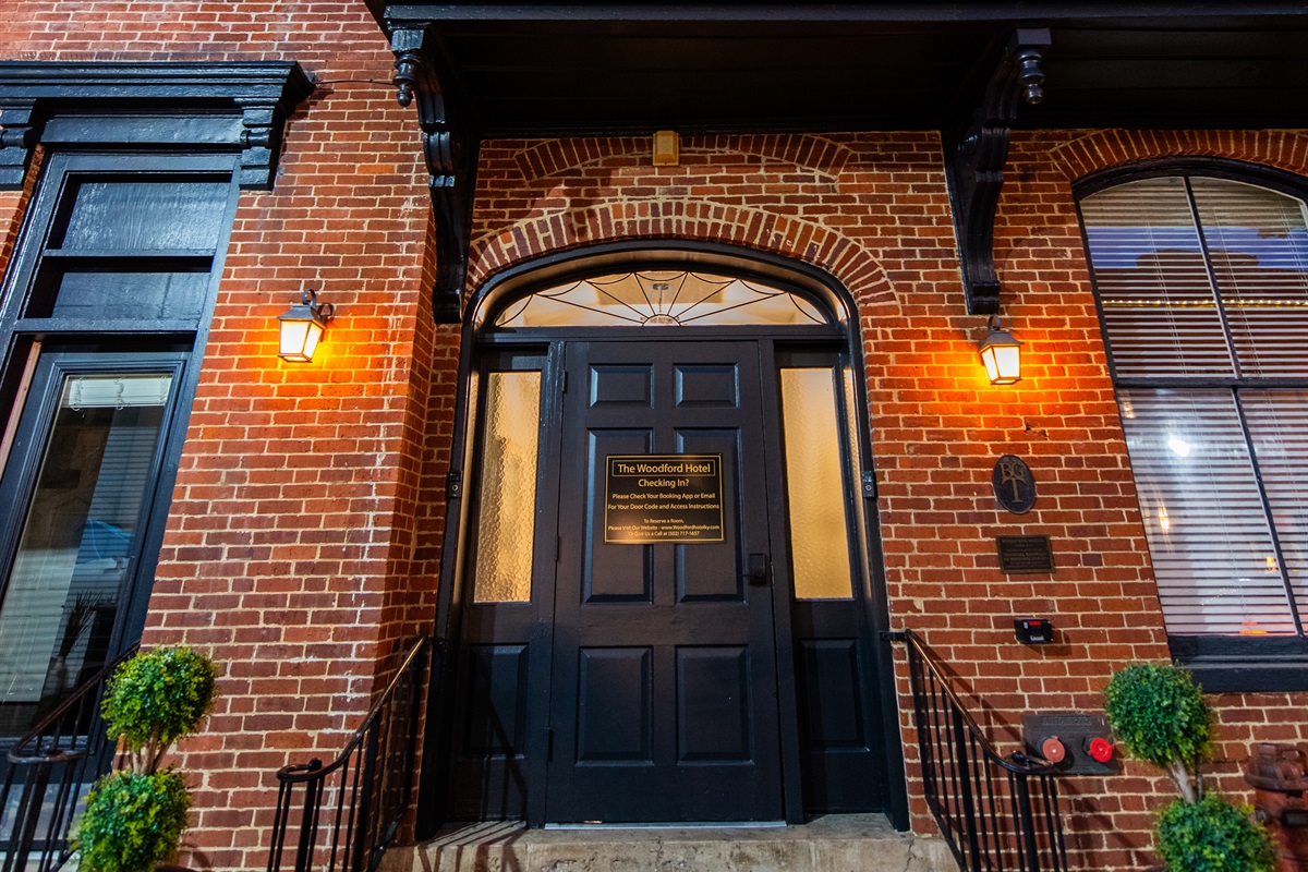 The front door entrance, where history meets hospitality!