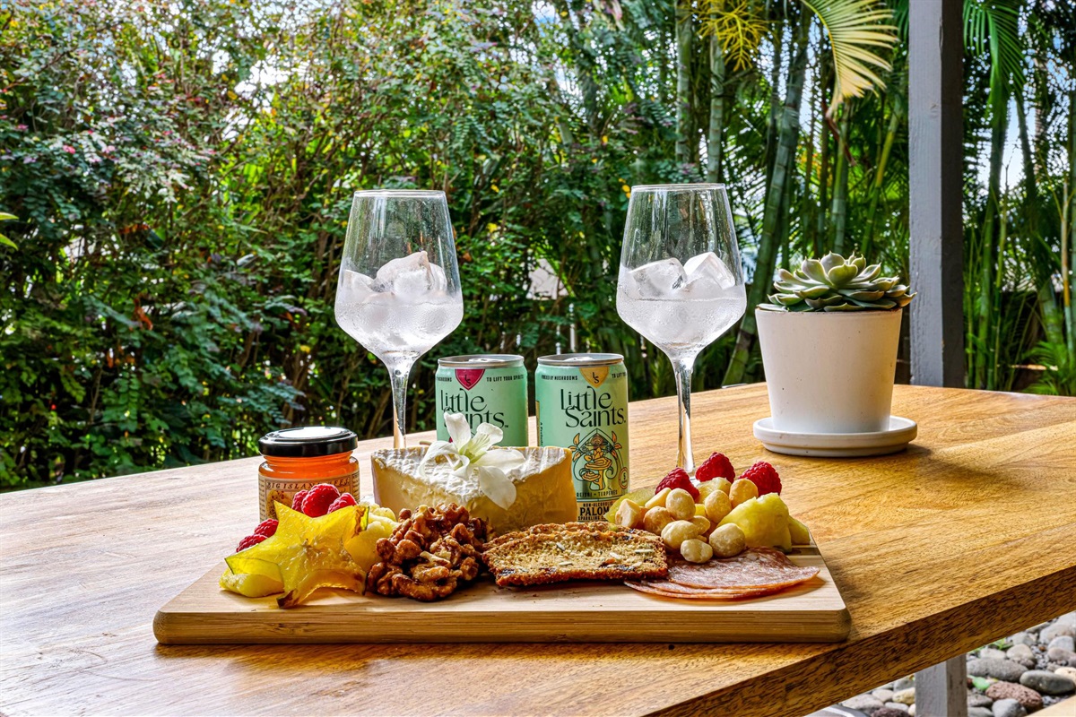 Enjoy an outdoor breakfast in this peaceful space