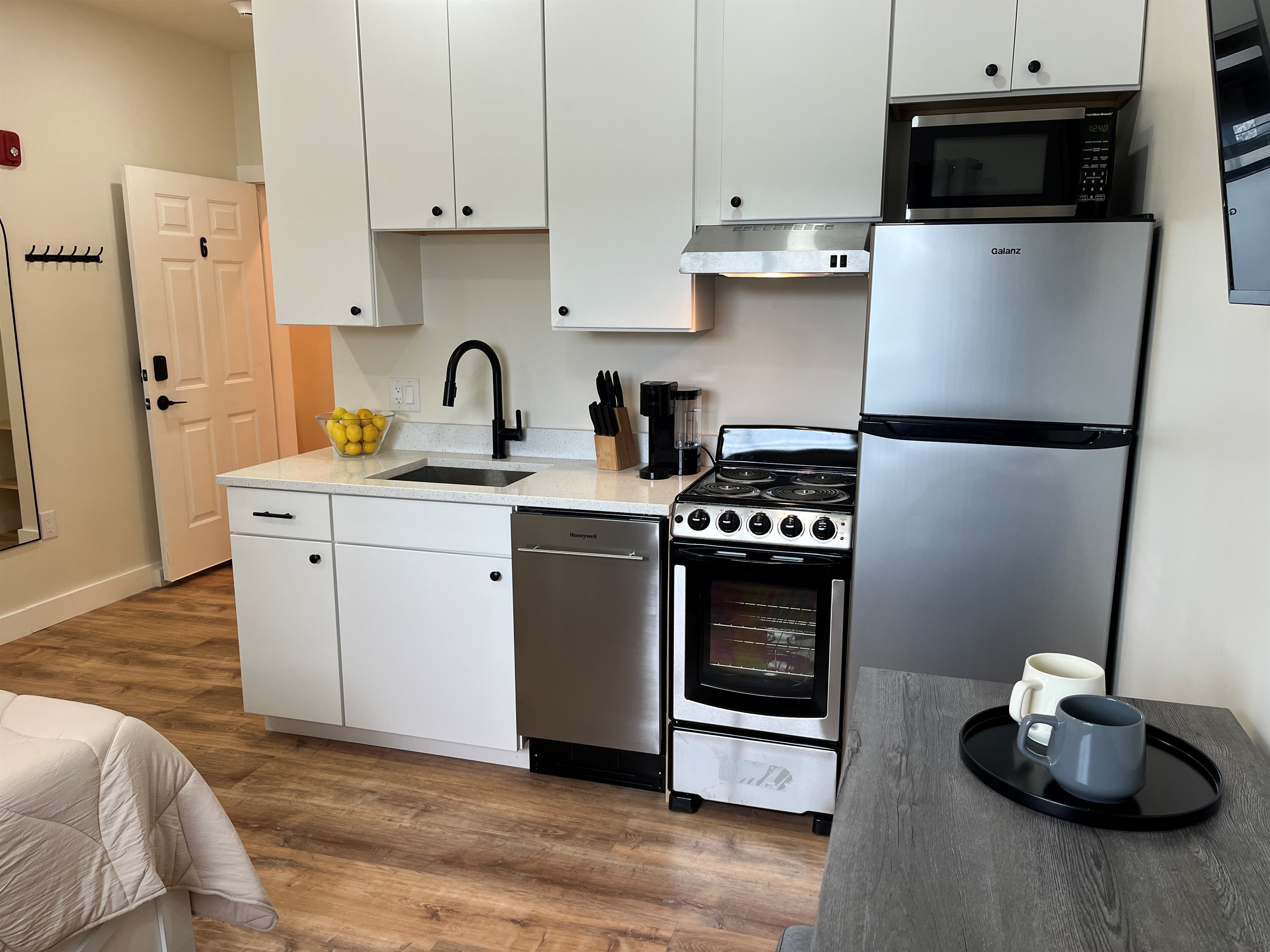 Kitchen and living area