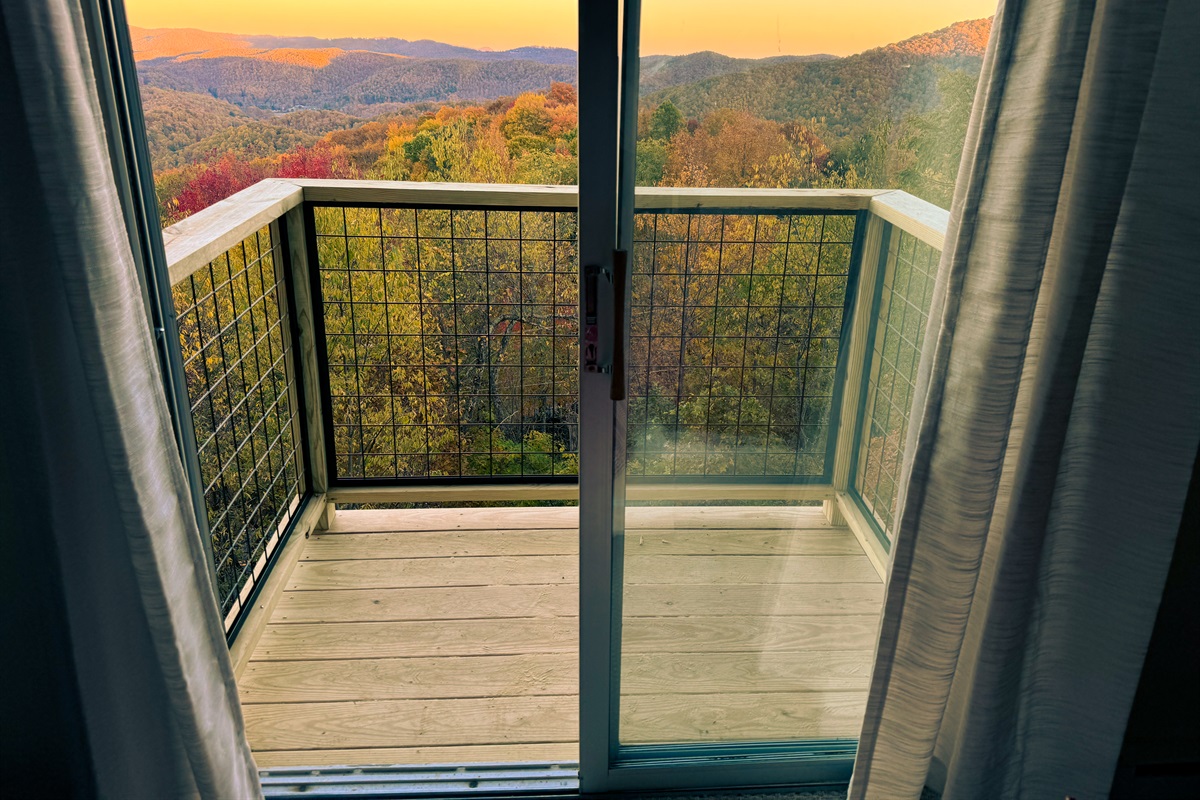 Long-Range, Layered Views are even better in Fall! Leaf Peeping is a special season in the Blue Ridge Mountains & we're super close to the Blue Ridge Parkway, but you don't even need to go!