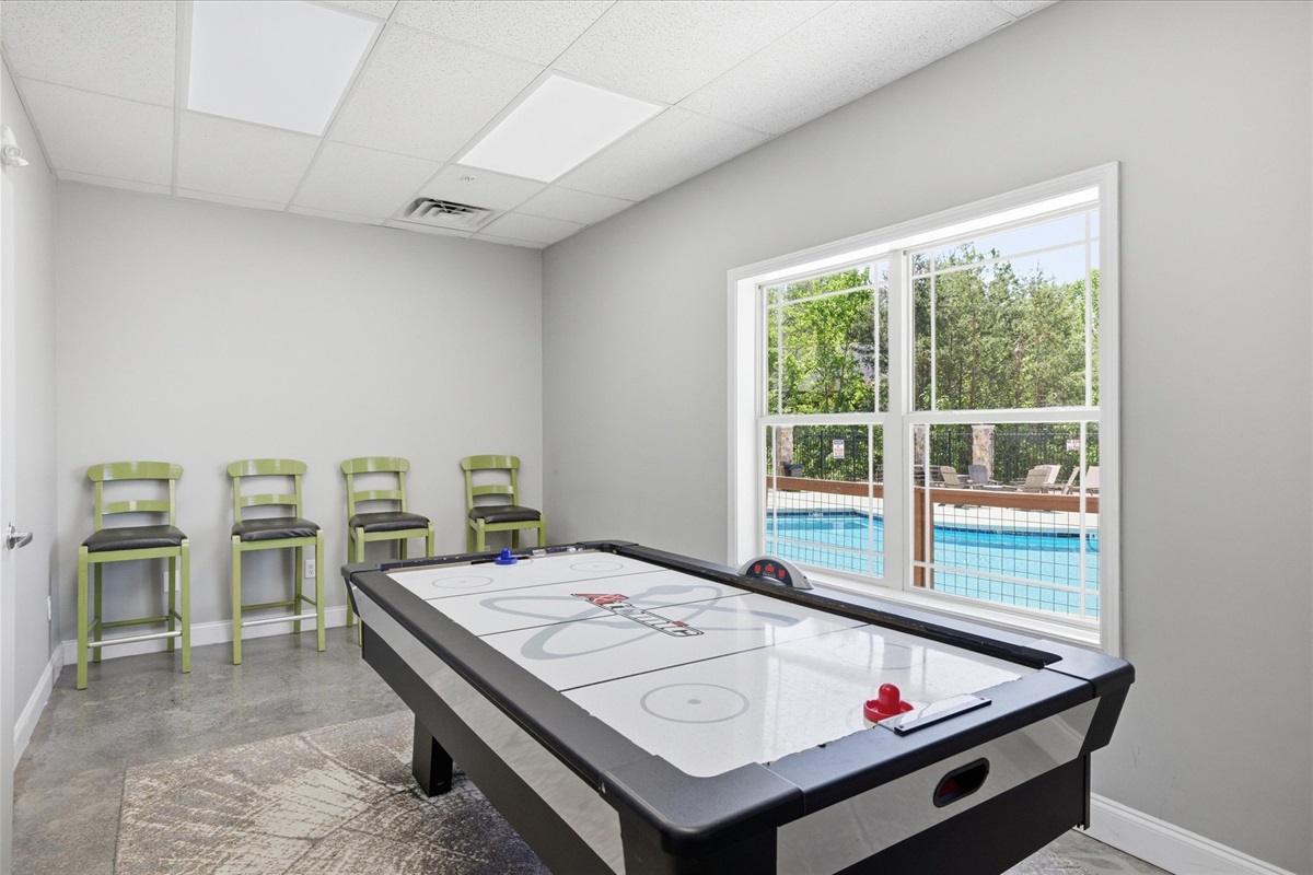 The air hockey table brings fast-paced fun for both kids and adults. Challenge your group to a match and enjoy a classic game that’s always a crowd favorite.