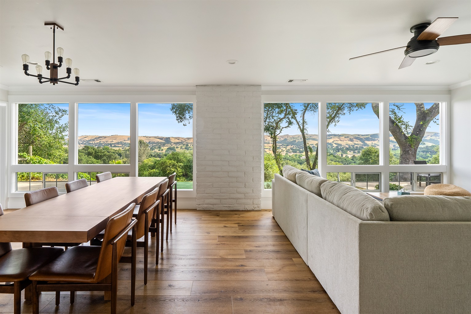 Gather around the table for a meal with an unforgettable view.