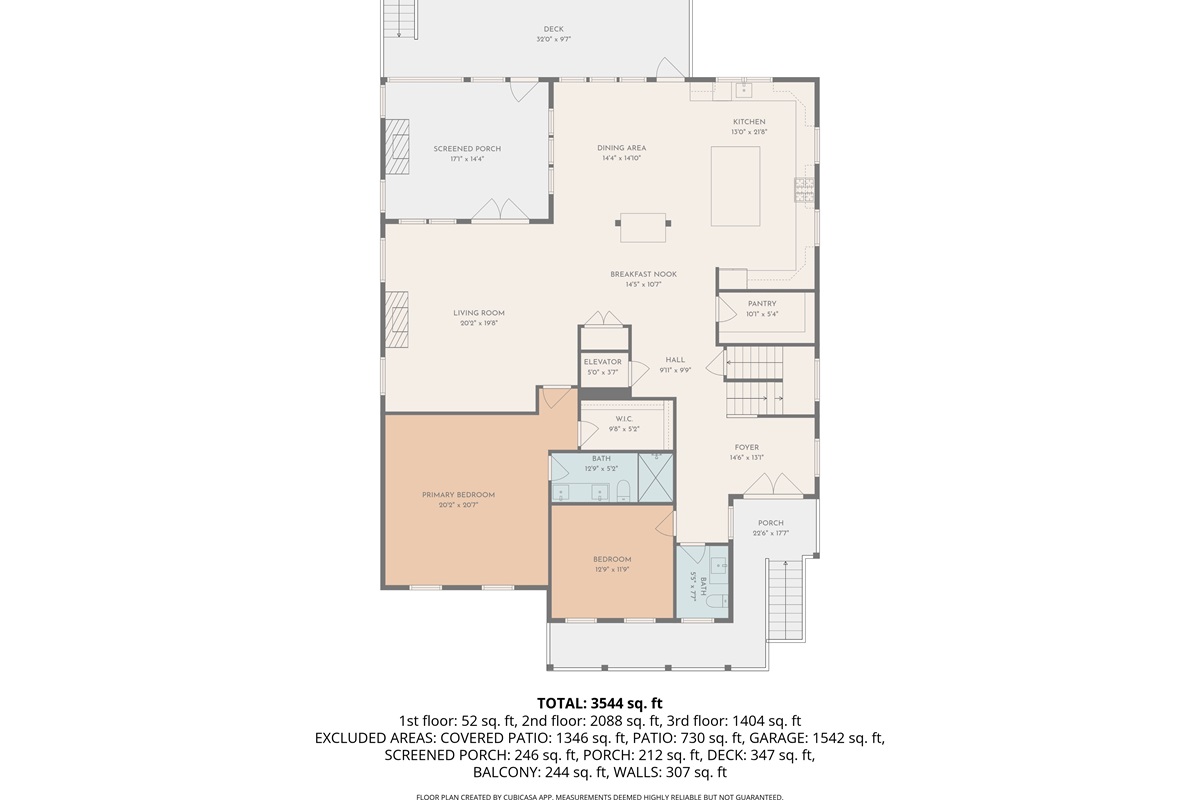 Second Floor - Floor Plan | Beach Dream, 2605 Cameron Blvd, Isle of Palms, SC | IOP Escapes