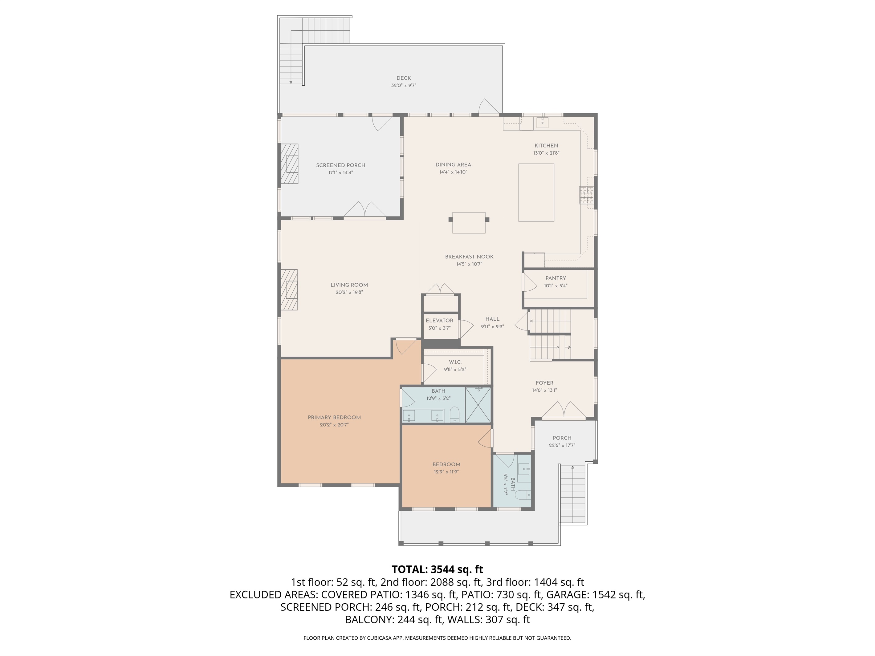 Second Floor - Floor Plan | Beach Dream, 2605 Cameron Blvd, Isle of Palms, SC | IOP Escapes
