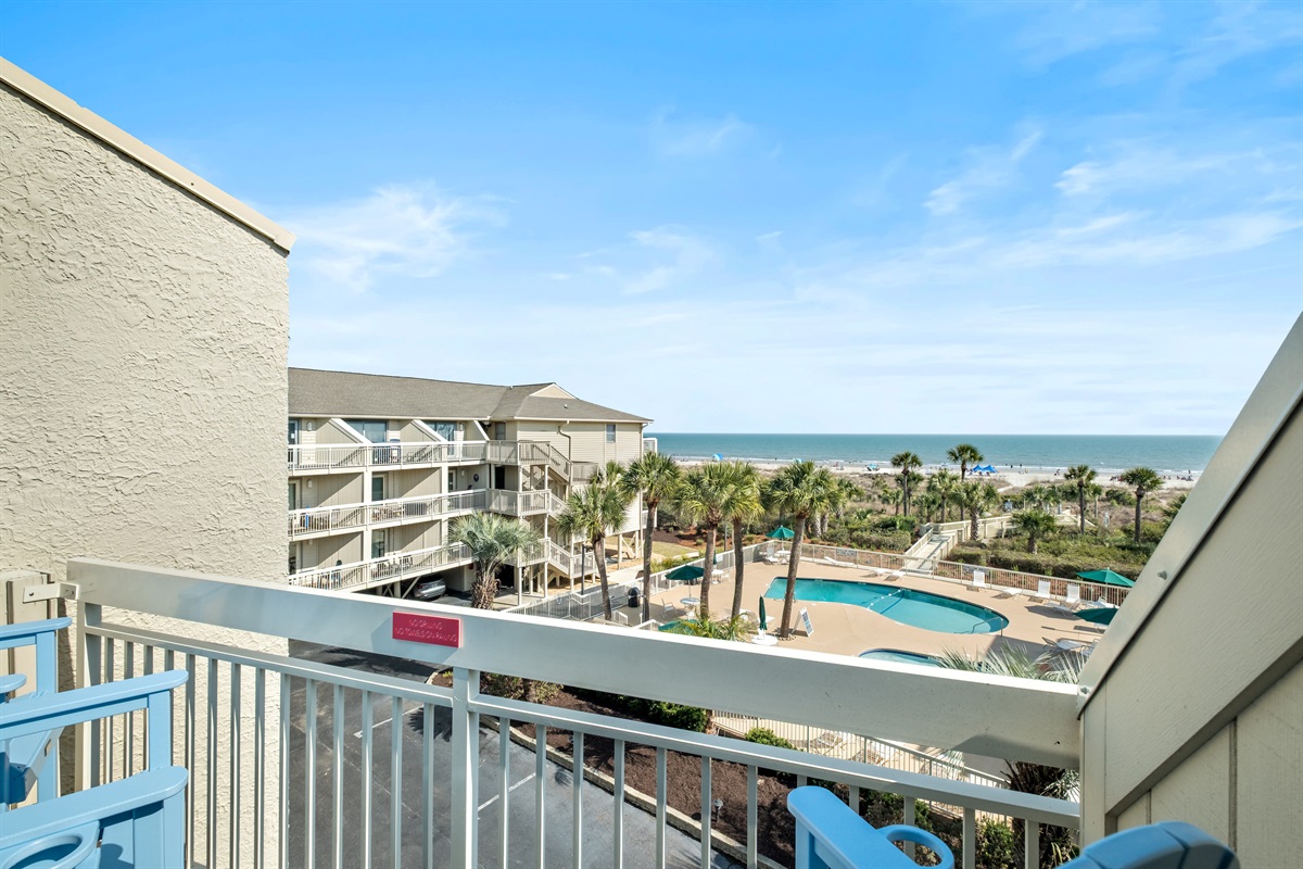 Balcony Ocean view Breakers 324 Hilton Head SC 