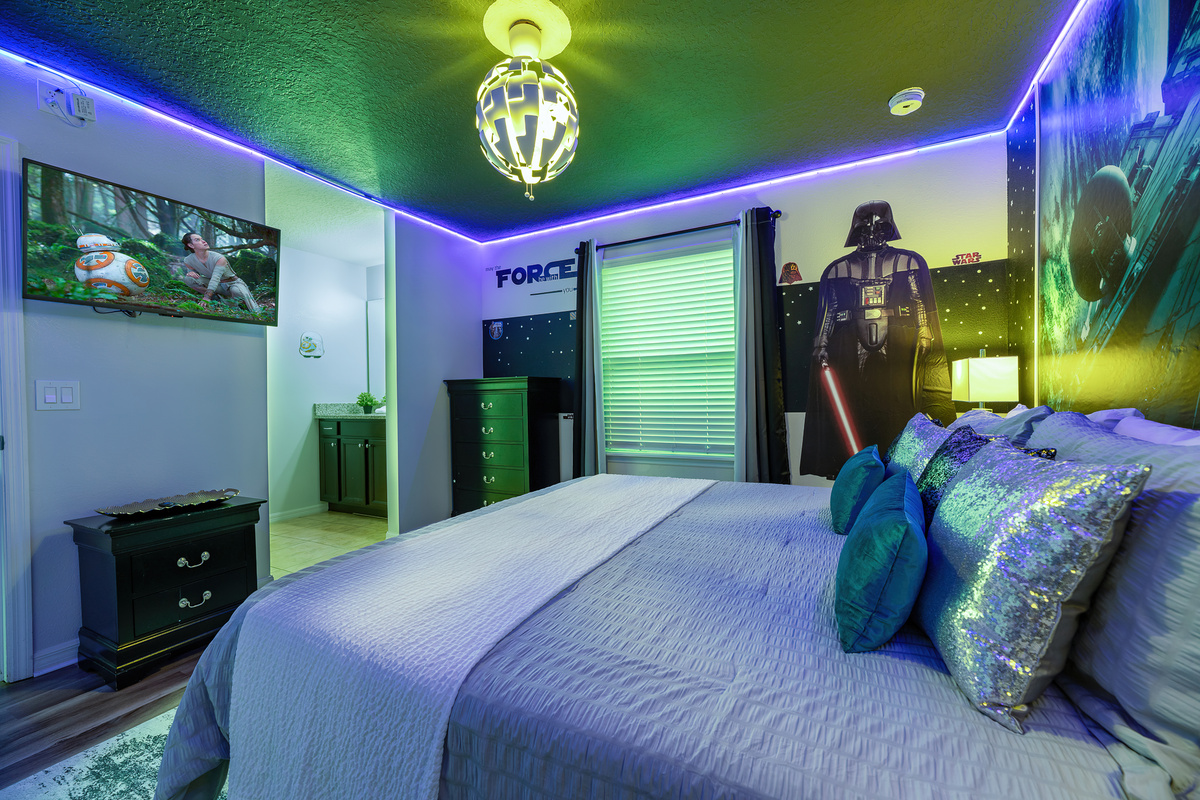 Star Wars Bedroom with King Bed and Kids Bed