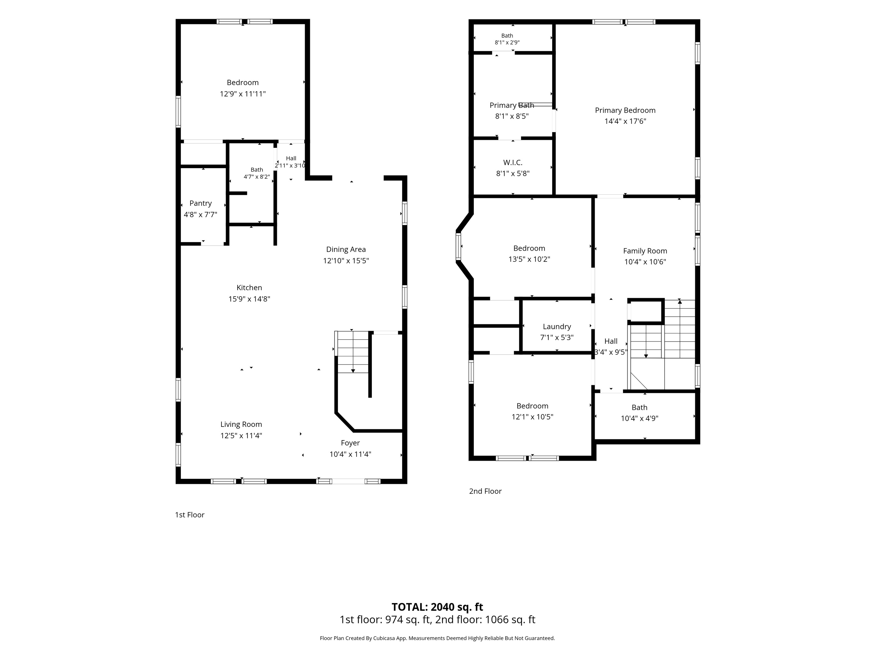 Both floors together: 2,040 square feet with four bedrooms and three full baths. There is genuine room here for two families to travel as one, shared space to gather and private corners when you need to breathe.
