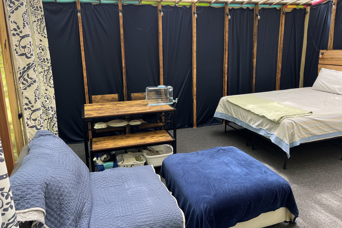 Chair and ottoman can be used for a kids bed