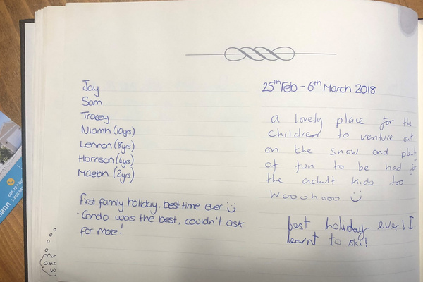GUEST BOOK ENTRIES