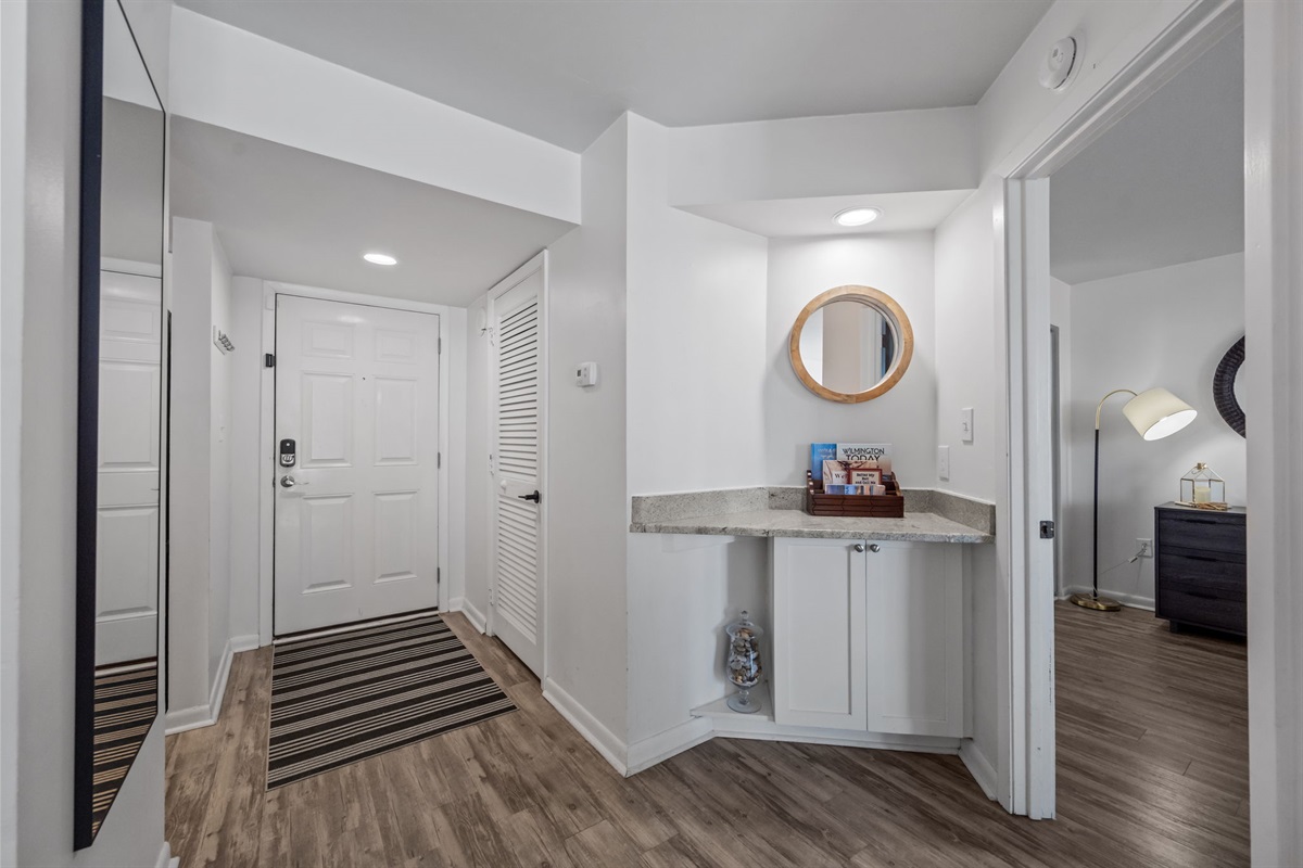 Simple, organized start to your stay